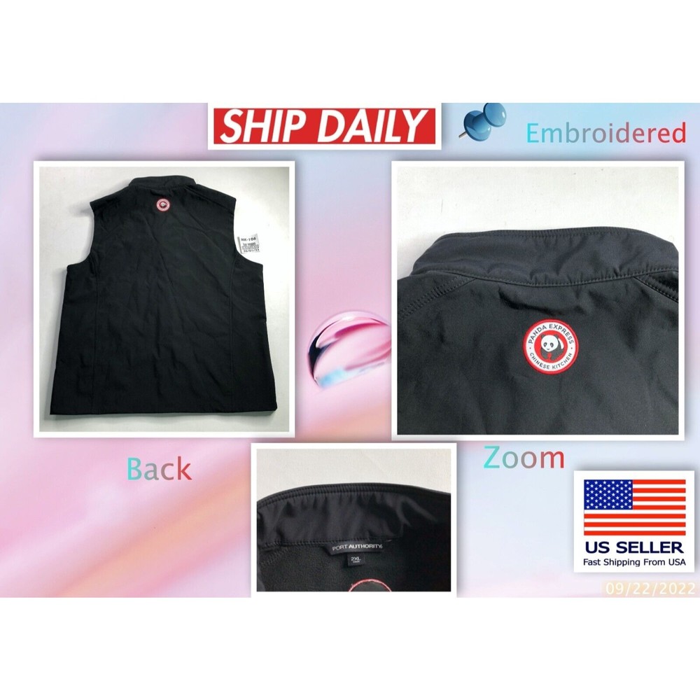 Official Employee Panda Express Vest Jacket Women Men Work Softshell XL